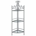 Esschert Design Iron Quarter Folding Etagere Shelf Black BPH86